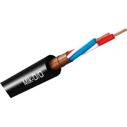 Microphone line, 2-wire, 0.22 mm², shielded, PVC, black, 58D202209