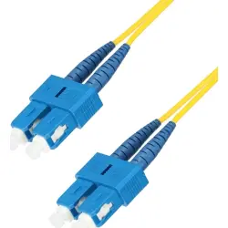 FO patch cable, SC duplex to SC duplex, 2 m, OS2, singlemode 9/125 µm, 61922D-2,0M