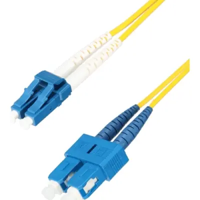FO patch cable, LC duplex to SC duplex, 10 m, OS2, singlemode 9/125 µm, 61952D-10,0M - 1