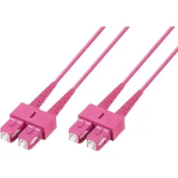 FO patch cable, SC/UPC-Duplex to SC/UPC-Duplex, 3 m, OM4, multimode 50/125 µm, 61522D-3,0M4