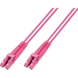 FO patch cable, LC/UPC-Duplex to LC/UPC-Duplex, 1 m, OM4, multimode 50/125 µm, 61555D-1,0M4