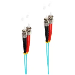 FO duplex patch cable, ST to ST, 2 m, OM3, multimode 50/125 µm, BS77902/3