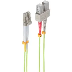 FO duplex patch cable, LC to SC, 5 m, OM5, multimode 50/125 µm, BS07-530515