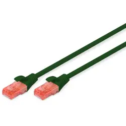 Patch cable, RJ45 plug, straight to RJ45 plug, straight, Cat 6, U/UTP, LSZH, 10 m, green, DK-1617-100/G