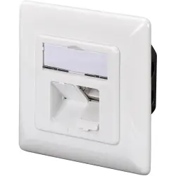 Junction box, Cat 5e, white, flush mounting, for RJ45 connector, DN-9001-N