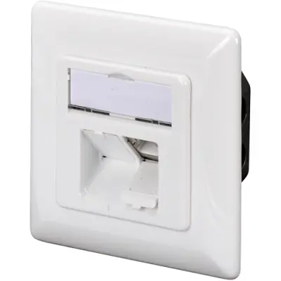 Junction box, Cat 5e, white, flush mounting, for RJ45 connector, DN-9001-N - 1