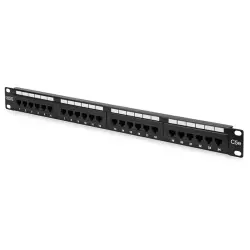 Patch panel, LSA, (W x H x D) 482 x 44 x 109 mm, black, DN-91524U
