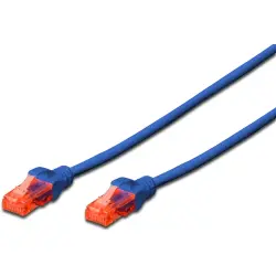 Patch cable, RJ45 plug, straight to RJ45 plug, straight, Cat 6, U/UTP, LSZH, 10 m, blue, DK-1617-100/B
