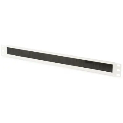 Cable brush strip, 1 U, (W x H x D) 483 x 44 x 11 mm, light gray, DN-97660 - 1