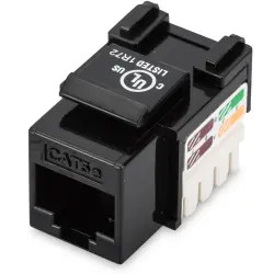 Keystone socket, RJ45, 8 pole, 8P8C, Cat 5e, LSA, panel mounting, DN-93501