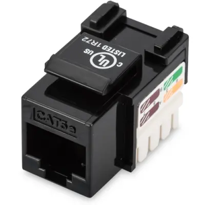 Keystone socket, RJ45, 8 pole, 8P8C, Cat 5e, LSA, panel mounting, DN-93501 - 1
