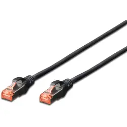 Patch cable, RJ45 plug, straight to RJ45 plug, straight, Cat 6, S/FTP, LSZH, 3 m, black, DK-1644-030/BL