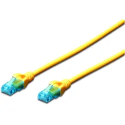 Patch cable, RJ45 plug, straight to RJ45 plug, straight, Cat 5e, U/UTP, PVC, 2 m, yellow, DK-1512-020/Y