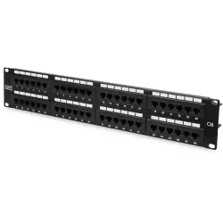 Patch panel, LSA, (W x H x D) 482 x 44 x 109 mm, black, DN-91648U