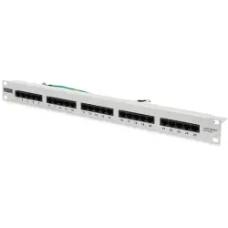 ISDN patch panel, LSA, (W x H x D) 482 x 44 x 109 mm, gray, DN-91325-1