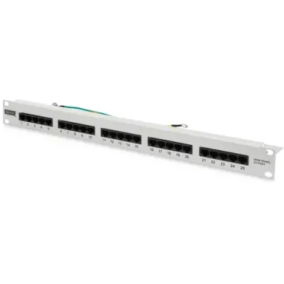 ISDN patch panel, LSA, (W x H x D) 482 x 44 x 109 mm, gray, DN-91325-1 - 1