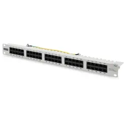 ISDN patch panel, LSA, (W x H x D) 482 x 44 x 109 mm, gray, DN-91350-1