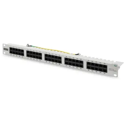 ISDN patch panel, LSA, (W x H x D) 482 x 44 x 109 mm, gray, DN-91350-1 - 1