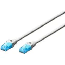 Patch cable, RJ45 plug, straight to RJ45 plug, straight, Cat 5e, U/UTP, PVC, 3 m, white, DK-1512-030/WH