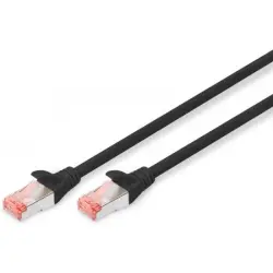 Patch cable, RJ45 plug, straight to RJ45 plug, straight, Cat 6, S/FTP, LSZH, 5 m, black, DK-1644-050/BL