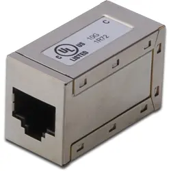 Modular adapter, RJ45 socket to RJ45 socket, straight, Cat 6, AT-AG 8/8 C6S