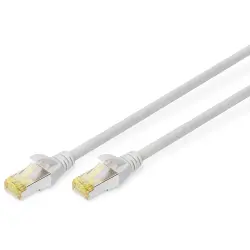 Patch cable, RJ45 plug, straight to RJ45 plug, straight, Cat 6A, S/FTP, LSZH, 2 m, gray, DK-1644-A-020