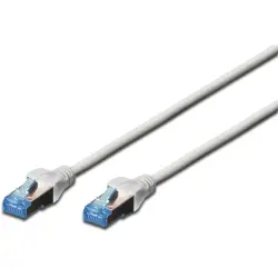 Patch cable, RJ45 plug, straight to RJ45 plug, straight, Cat 5e, SF/UTP, PVC, 3 m, gray, DK-1532-030