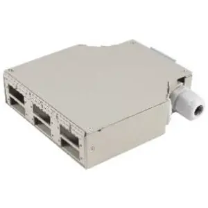 FO distribution box, FO distribution box, 6 x SC Simplex/6 x LC, 6 row, (W x H x D) 35 x 130 x 125 mm, gray, BS07-65010 - 1