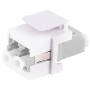 FO connector, LC duplex socket to LC duplex socket, OM1/OM2, multimode, ceramic, beige, BS08-10204 - 1