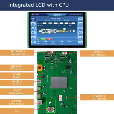 10.1 İnç 1280xRGBx800 Endüstriyel Linux Akıllı Ekran Modeli: DMT12800T101_35WTC - DWIN - 3