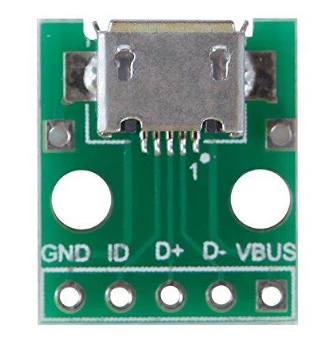 MICRO USB Turn Dip 2.54mm - 2