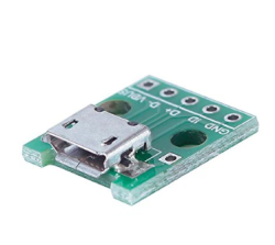 MICRO USB Turn Dip 2.54mm