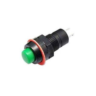 PUSH BUTTON 12V GREEN - 1